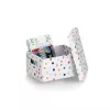 Zeller Dots organizačná krabica biela s bodkami 18,0 cm x 25,0 cm 14474