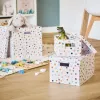 Zeller Dots organizačná krabica biela s bodkami 18,0 cm x 25,0 cm 14474