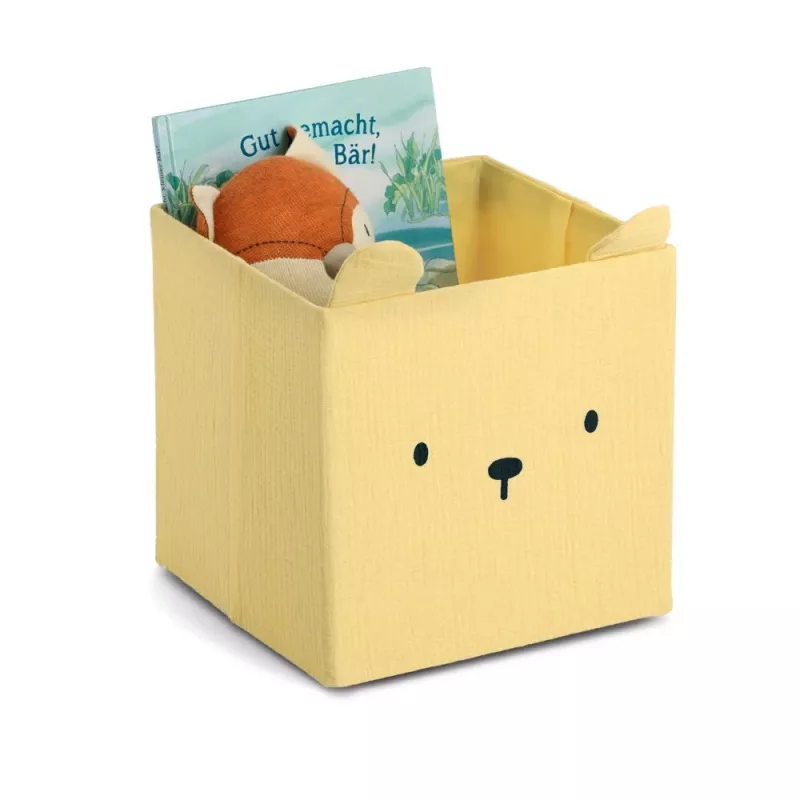 Zeller Bear organizačná krabica žltá 28 x 28 x 28 cm 14491