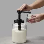APS DISPENSA 1,7L sklenený dávkovač, priehľadný/čierny 93290