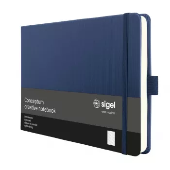 SIGEL Conceptum zápisník A5 na šírku bodkovaný tmavomodrý hardcover 132 strán CO207