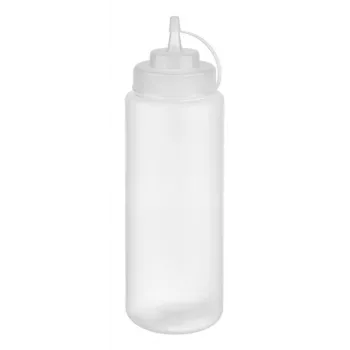 APS stláčacia fľaša 1025 ml transparentná polyetylén so skrutkovacím uzáverom a viečkom - 1 ks (93259)