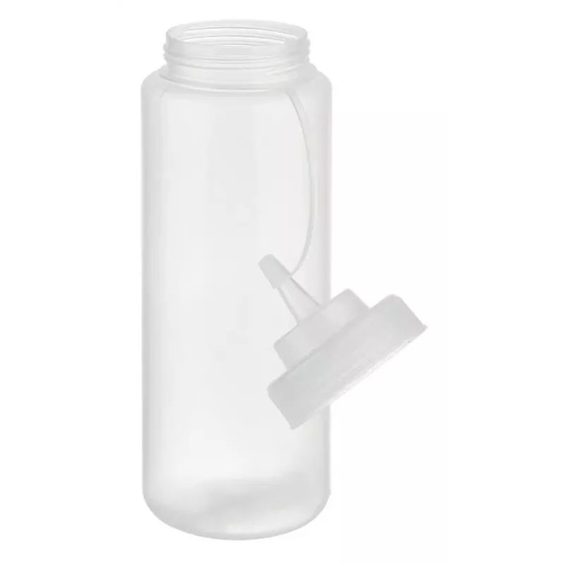 APS stláčacia fľaša 1025 ml transparentná polyetylén so skrutkovacím uzáverom a viečkom - 1 ks (93259)
