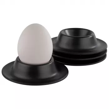 APS stojan na vajcia, melamín, čierny, sada 4 ks, priemer 85 mm, výška 20 mm, vhodný do umývačky (83849)