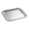 APS CLASSIC obdĺžniková servírovacia misa 354 x 325 mm strieborný niklovaný a chrómovaný kov s líniami (1 ks)