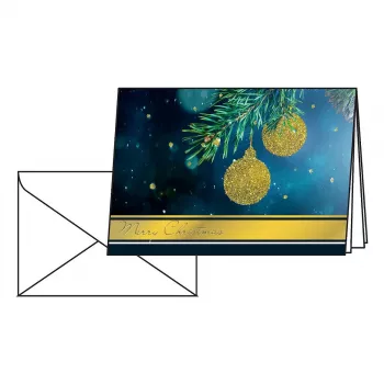 Sigel DS065 vianočné pohľadnice Golden Glitter s obálkami, DIN A6, 10 ks
