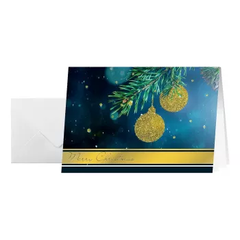 Sigel DS065 vianočné pohľadnice Golden Glitter s obálkami, DIN A6, 10 ks