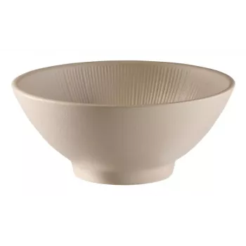 APS NERO okrúhla melamínová servírovacia misa, 190 mm, piesková, stohovateľná, vhodná do umývačky 85412