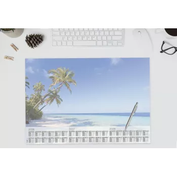 Sigel H6470 podložka na stôl papier Palm Beach 59,5 x 41 cm 2026-2028 30 listov