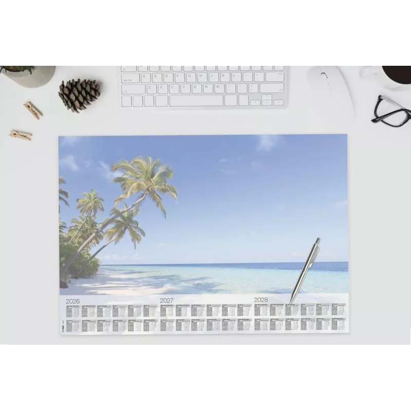 Sigel H6470 podložka na stôl papier Palm Beach 59,5 x 41 cm 2026-2028 30 listov