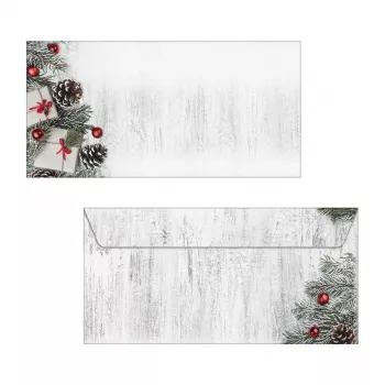 Sigel 50 vianočných obálok Scandinavian Christmas DIN lang bez okienka