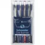 Schneider Edding One Business Stick guľôčkové pero, čierne/modré/zelené/červené, balenie 4 ks 183094