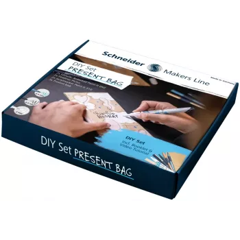 Schneider DIY sada darčekových tašiek, prírodný kraftový papier, 10 tašiek s visačkami, samolepkami a stuhami, 80 x 180 x 220 mm ML85060903