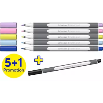 Schneider Paint-It 070 sada fixiek, 6 rôznych farieb, 1 mm okrúhly hrot, atrament na vodnej báze, vetrané bezpečnostné viečko ML07010502