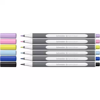 Schneider Paint-It 070 sada fixiek, 6 rôznych farieb, 1 mm okrúhly hrot, atrament na vodnej báze, vetrané bezpečnostné viečko ML07010502