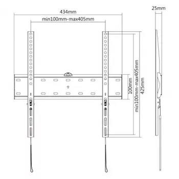 E+P pevný nástenný držiak 400x400 čierny WHS105 0005625405