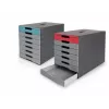 DURABLE IDEALBOX PLUS zásuvková jednotka DIN A4 so 7 zásuvkami, sivá/červená 776303
