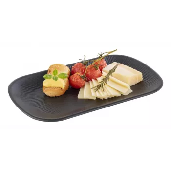 APS NERO GN 1/4 servírovacia doska, melamín, čierna, 265 x 162 x 25 mm 85281