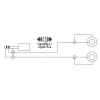 E+P 3,5mm jack na 2 RCA konektor samica audio adaptér kábel 0,2m čierny 463450