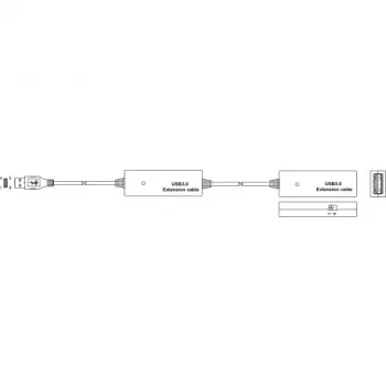 E+P USB 3.0 aktívny predlžovací kábel 10m čierny CC380/10 874110