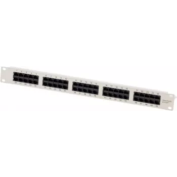 BULLITT CAT 3 ISDN patch panel, 50-portový RJ45 konektor samica 8P4C nechránený, 19 palcový 2U racková montáž, čierny