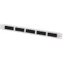 BULLITT CAT 3 ISDN patch panel, 50-portový RJ45 konektor samica 8P4C nechránený, 19 palcový 2U racková montáž, čierny