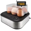 ProfiCook PC-EK 1276 varič vajec pre až 6 vajec s hlasovým výstupom, nehrdzavejúca oceľ / čierna 501276