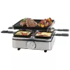 PROFI COOK Raclette gril PC-RG 1301 pre 4 osoby s obojstrannou liatinovou doskou, puzdro z nehrdzavejúcej ocele 501301