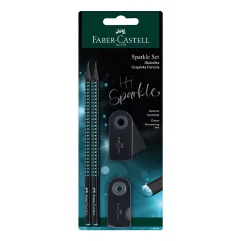 Faber-Castell Midnight Ocean Sada ceruziek B, čierna/modrá 118295