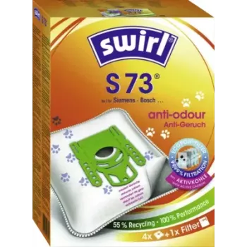 Melitta S 73 Anti Odour 4 ks vrecká do vysávača s aktívnou uhlíkovou vrstvou a univerzálny filter (balenie 4 ks)