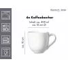 Ritzenhoff & Breker Skagen biele porcelánové kávové šálky 440 ml sada 6 ks 317329