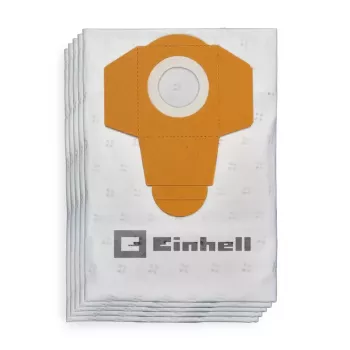 Einhell 2351195 balenie vreciek na prach pre TE-VC 2340 SA, TE-VC 2230 SA, TC-VC 1930 SA, TC-VC 1930 S, 40 L, biela/žltá, 5 ks
