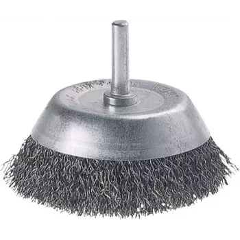 Wolfcraft hrnčeková kefa s upínaním 1/4 palca (6,3 mm), 50 mm uzlový oceľový drôt, 12 500 ot/min, model 2108000