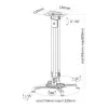 E+P DH 90 Stropný držiak projektora 900mm sklon otáčanie rotácia 13,5kg strieborný 1258040