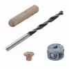 Wolfcraft 2916000 sada bukových kolíkov 6 mm, 50 drážkovaných kolíkov + 4 oceľové značkovače kolíkov