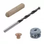 Wolfcraft 2916000 sada bukových kolíkov 6 mm, 50 drážkovaných kolíkov + 4 oceľové značkovače kolíkov