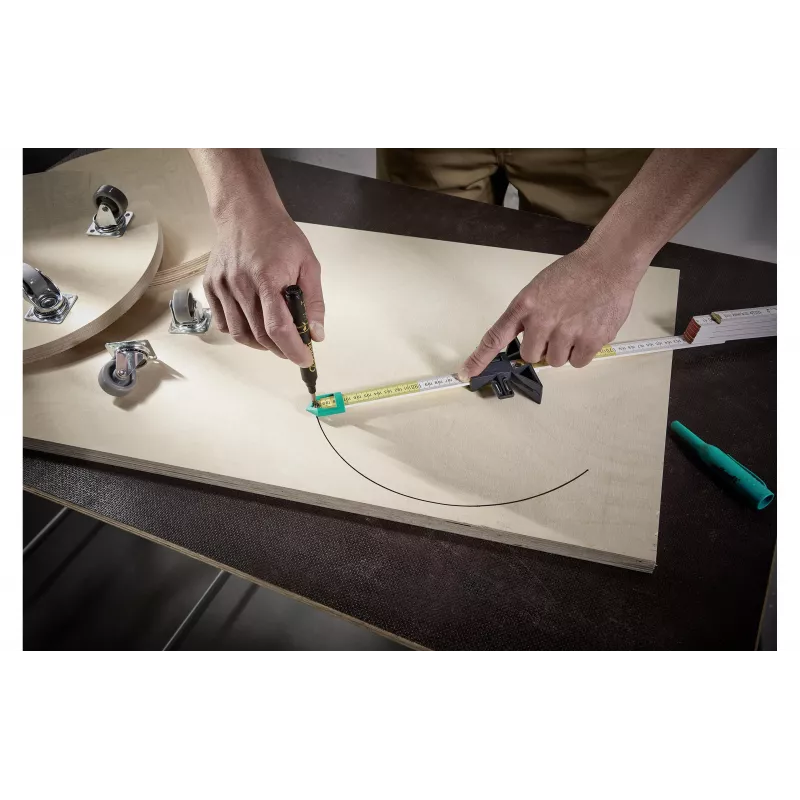Wolfcraft 5221000 koncový doraz vodiacej lišty, plast, čierna