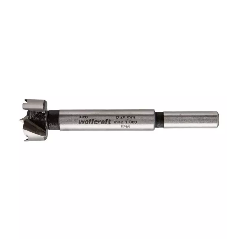 Wolfcraft 3315000 Forstnerov vrták 20 mm, celková dĺžka 90 mm, valcová stopka, 1 kus