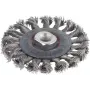 Wolfcraft 2701000 kotúčová kefa Ø 100 mm z nehrdzavejúceho oceľového drôtu, stopka 1/4