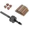 Wolfcraft sada bukových kolíkov 8 mm s vrtákom, hĺbkovým dorazom a značkovačmi (50 kolíkov, 56 dielov) 2917000