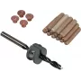 Wolfcraft sada bukových kolíkov 8 mm s vrtákom, hĺbkovým dorazom a značkovačmi (50 kolíkov, 56 dielov) 2917000