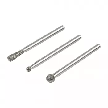 Wolfcraft 5988000 diamantová brúsna sada, guľa a kužeľ, 3-dielna