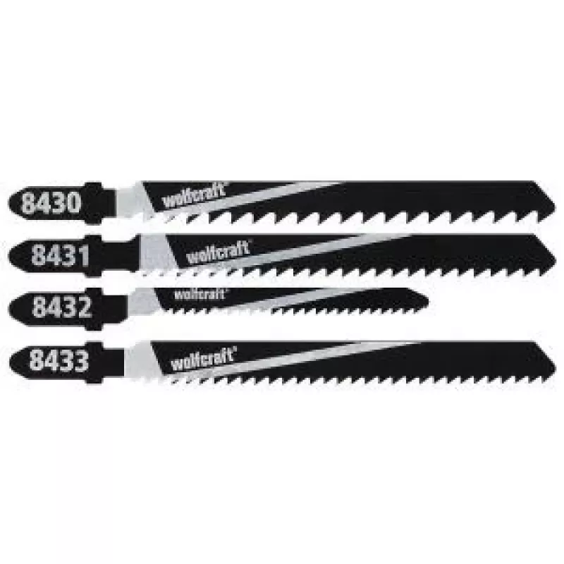 Wolfcraft 8430000 10-dielna sada listov priamočiarej píly na drevo, T-stopka