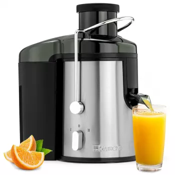 Clatronic AE 3666 odstredivý odšťavovač – čierna/nerez, 400 W, 1,5 L nádoba na výlisky, 2 rýchlosti 263804
