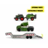 Dickie Toys Fendt Micro Farm Truck mierka 1:64 model s prívesom - zelený 203735006