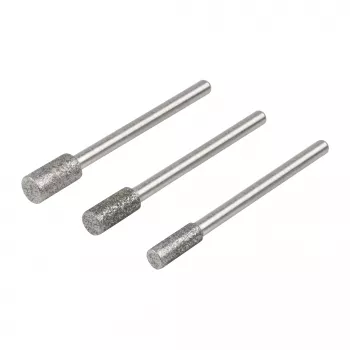 Wolfcraft 5987000 sada diamantových brúsnych hrotov, valcová, 3-dielna