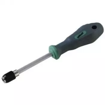 Wolfcraft dielenský bit skrutkovač 1/4 palca (6,3 mm) s magnetickým držiakom bitov, ergonomická rukoväť z 2 komponentov, stopka z chróm-vanádiovej ocele, dĺžka 155 mm 8725000
