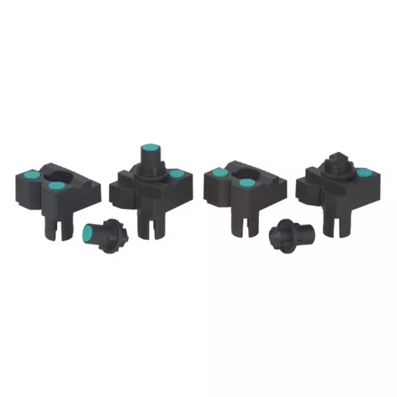 wolfcraft 6166000 upínacie čeľuste pre Master pracovné stoly, sada 2 ks, čierny plast