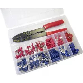 WKK 60349 súprava krimpovacích spojok 0,5-2,5 mm² červeno/modré izolované káblové očká set