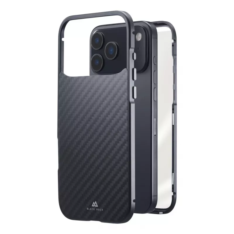 Black Rock Cover 360° sklo pre Apple iPhone 17 Pro Max pravé uhlíkové vlákno 00080472